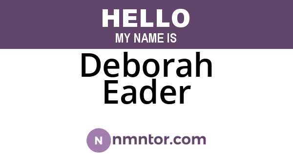 Deborah Eader