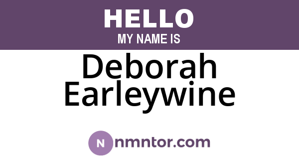 Deborah Earleywine
