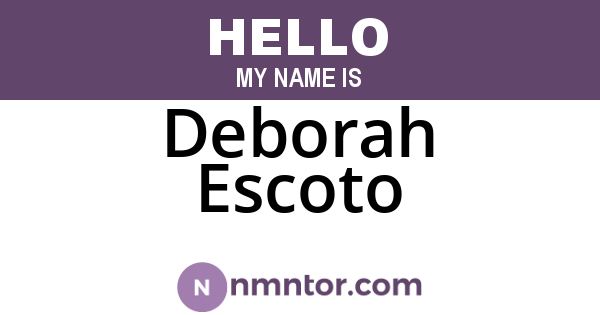 Deborah Escoto