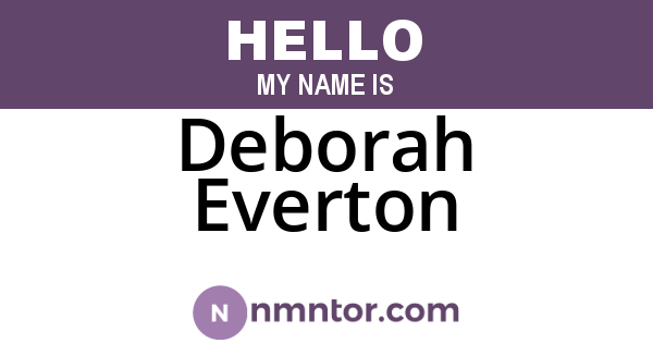 Deborah Everton