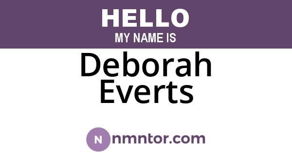 Deborah Everts