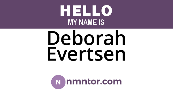 Deborah Evertsen