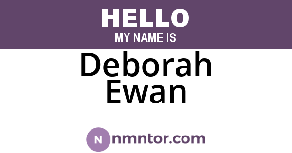 Deborah Ewan