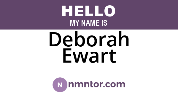 Deborah Ewart