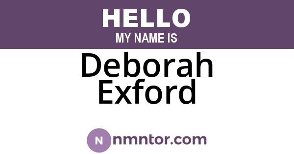 Deborah Exford