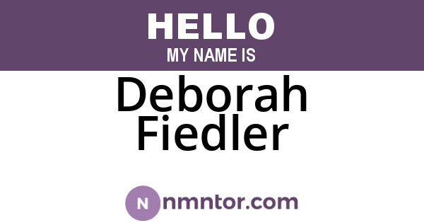 Deborah Fiedler