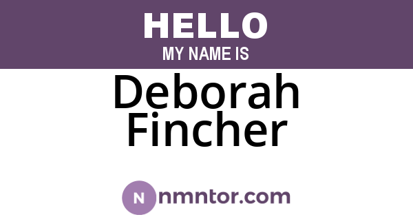 Deborah Fincher