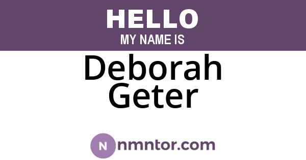Deborah Geter