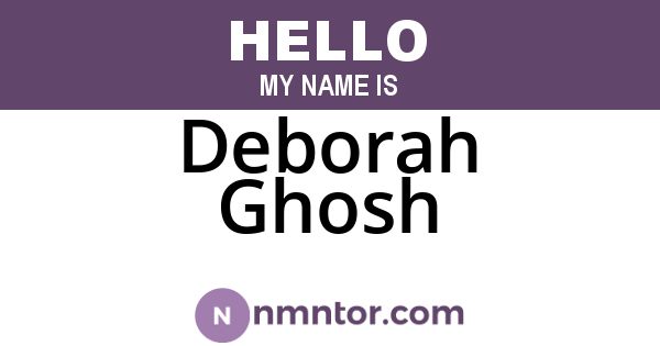 Deborah Ghosh