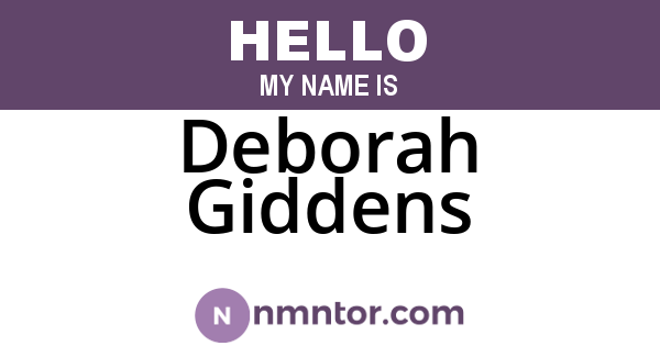 Deborah Giddens