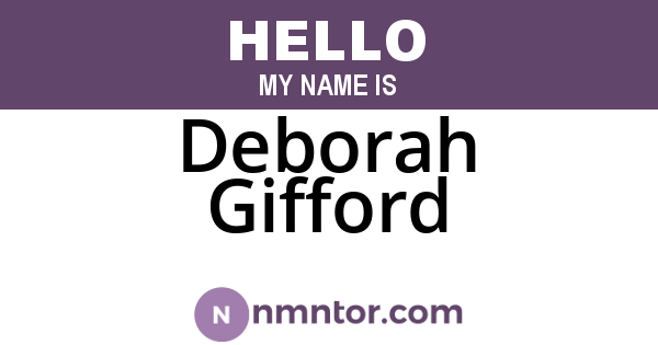 Deborah Gifford
