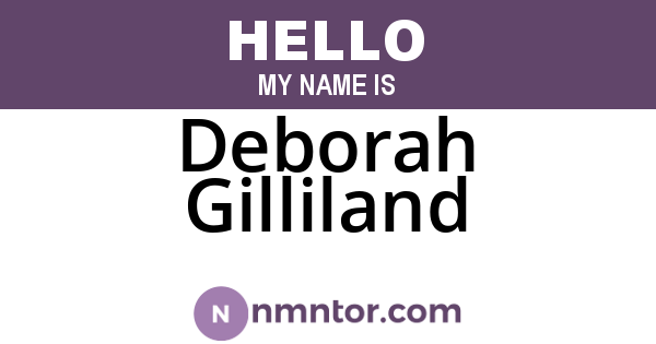 Deborah Gilliland
