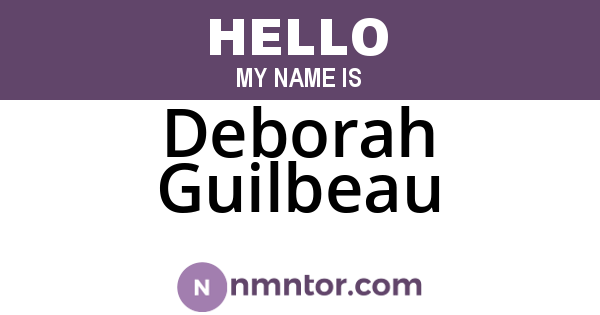 Deborah Guilbeau