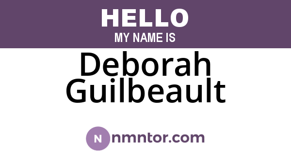 Deborah Guilbeault