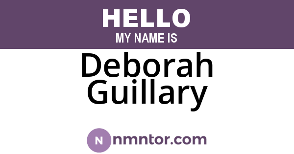 Deborah Guillary