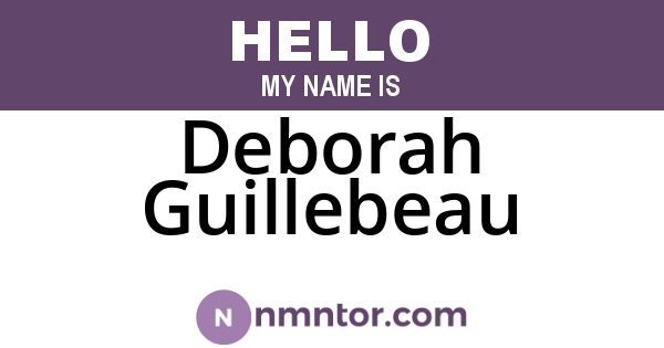 Deborah Guillebeau