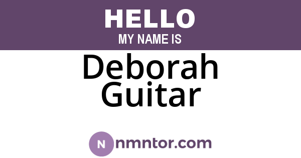 Deborah Guitar