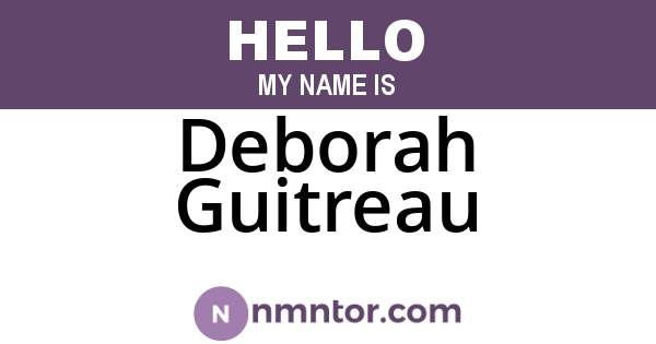 Deborah Guitreau