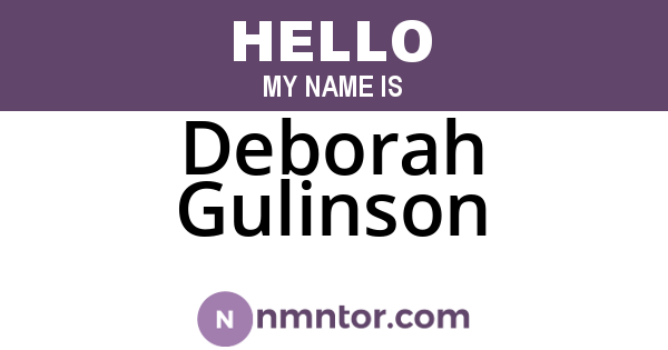 Deborah Gulinson