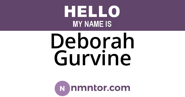 Deborah Gurvine
