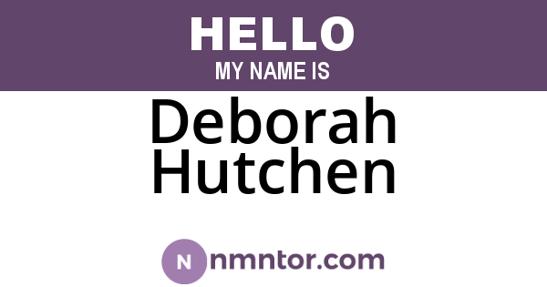 Deborah Hutchen