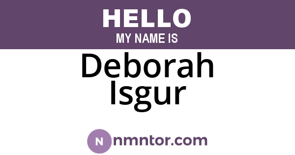 Deborah Isgur