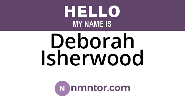 Deborah Isherwood
