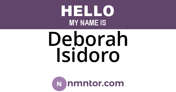Deborah Isidoro