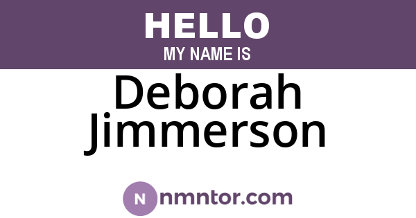 Deborah Jimmerson