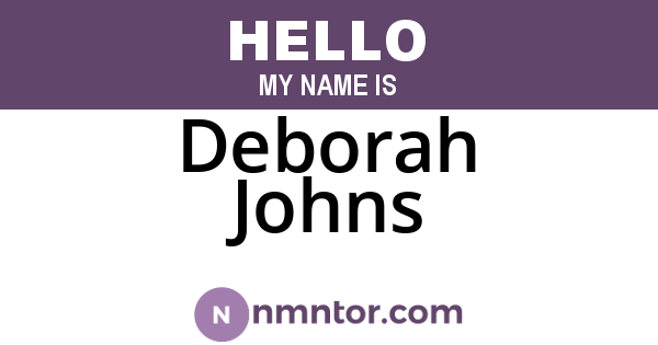 Deborah Johns