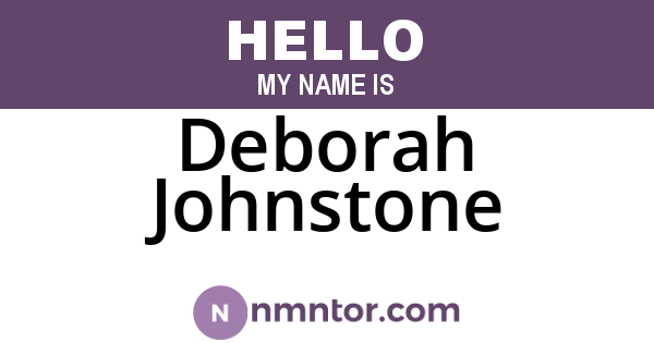 Deborah Johnstone