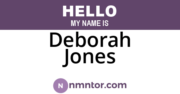 Deborah Jones