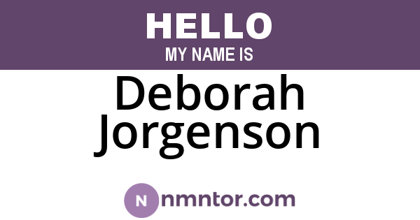 Deborah Jorgenson
