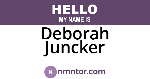 Deborah Juncker