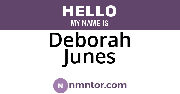 Deborah Junes