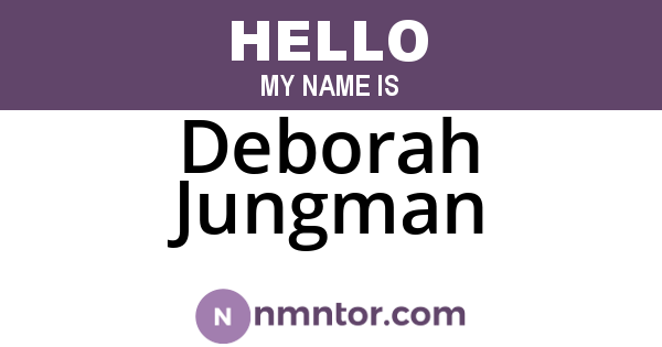 Deborah Jungman