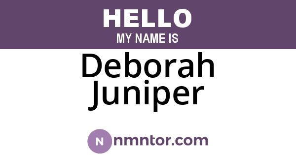 Deborah Juniper