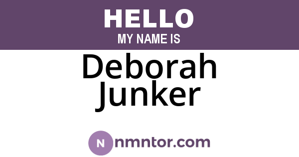 Deborah Junker