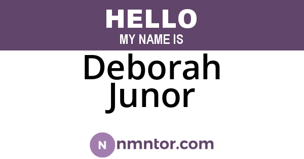 Deborah Junor