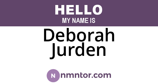 Deborah Jurden