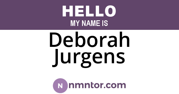 Deborah Jurgens