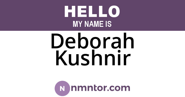 Deborah Kushnir