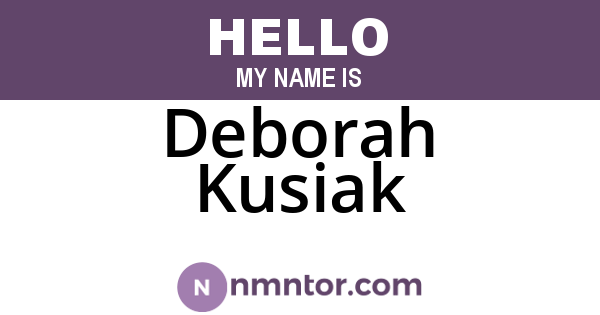 Deborah Kusiak