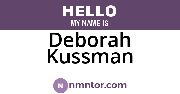 Deborah Kussman