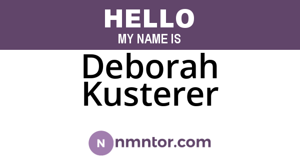 Deborah Kusterer