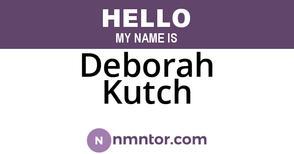 Deborah Kutch
