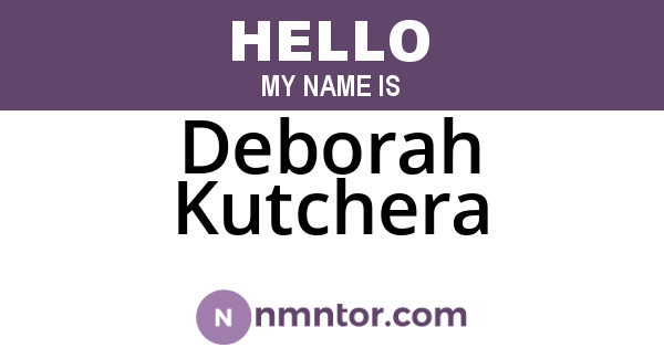 Deborah Kutchera