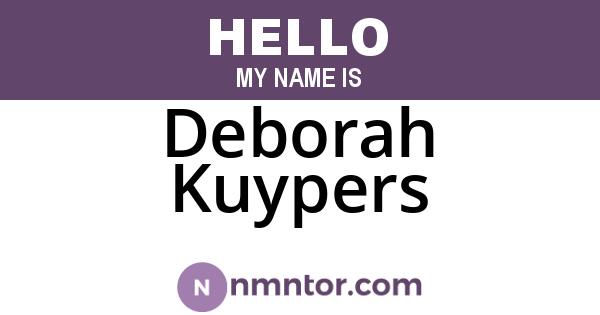 Deborah Kuypers