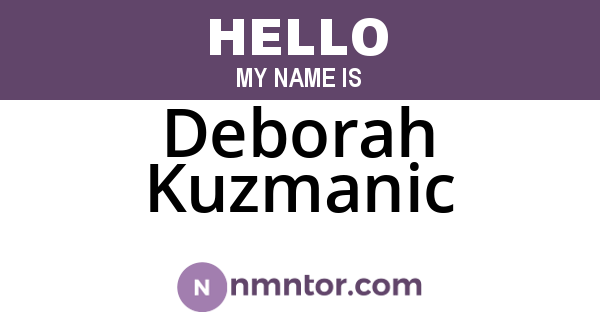 Deborah Kuzmanic