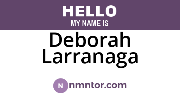 Deborah Larranaga